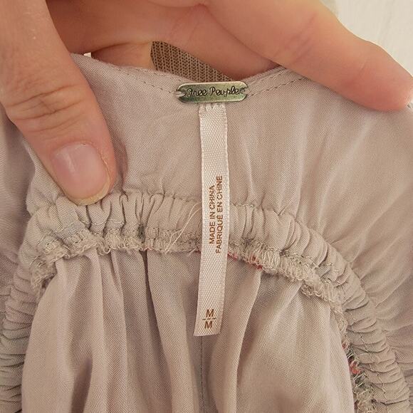 Free People Simona Floral Roses Midi Backless Halter Dress WITH POCKETS Size M - Picture 10 of 14